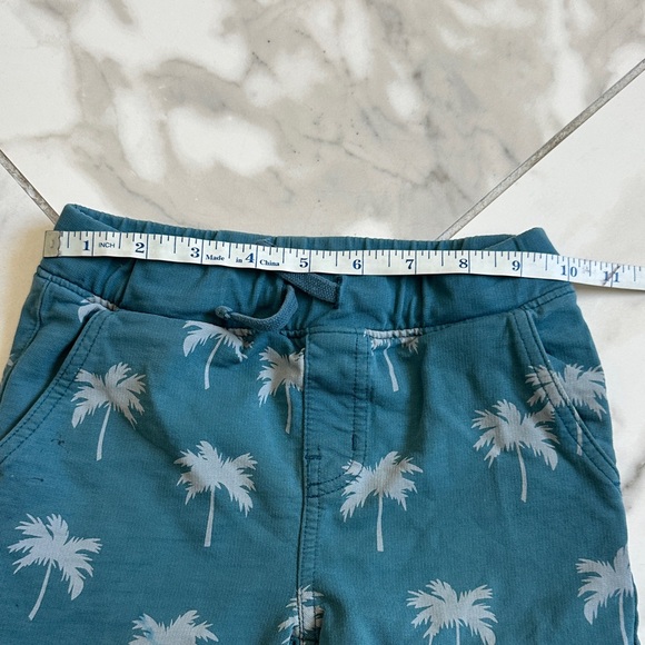 Tea Collection Teal Palm Print Kids Shorts - Picture 7 of 8